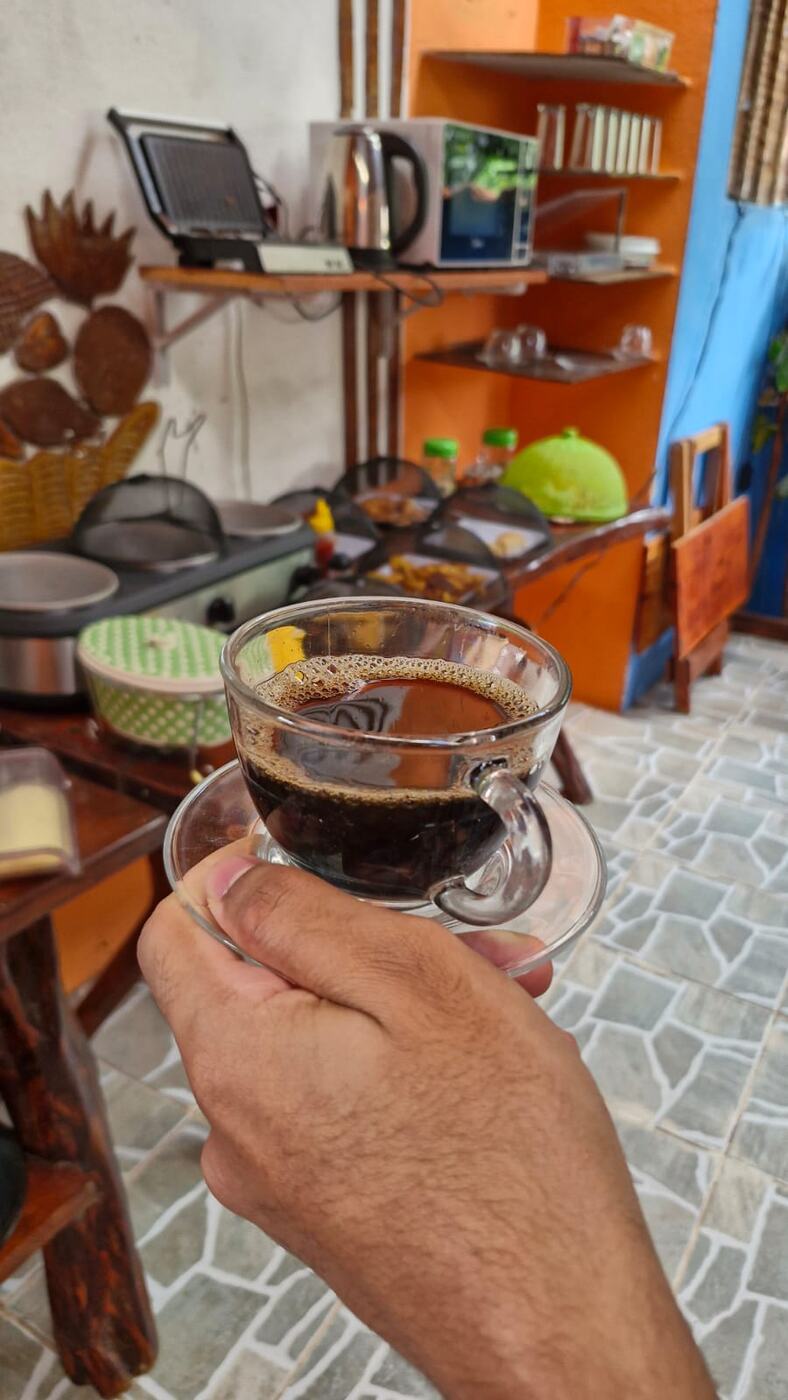 Café servido na Pousada Velho Garimpo